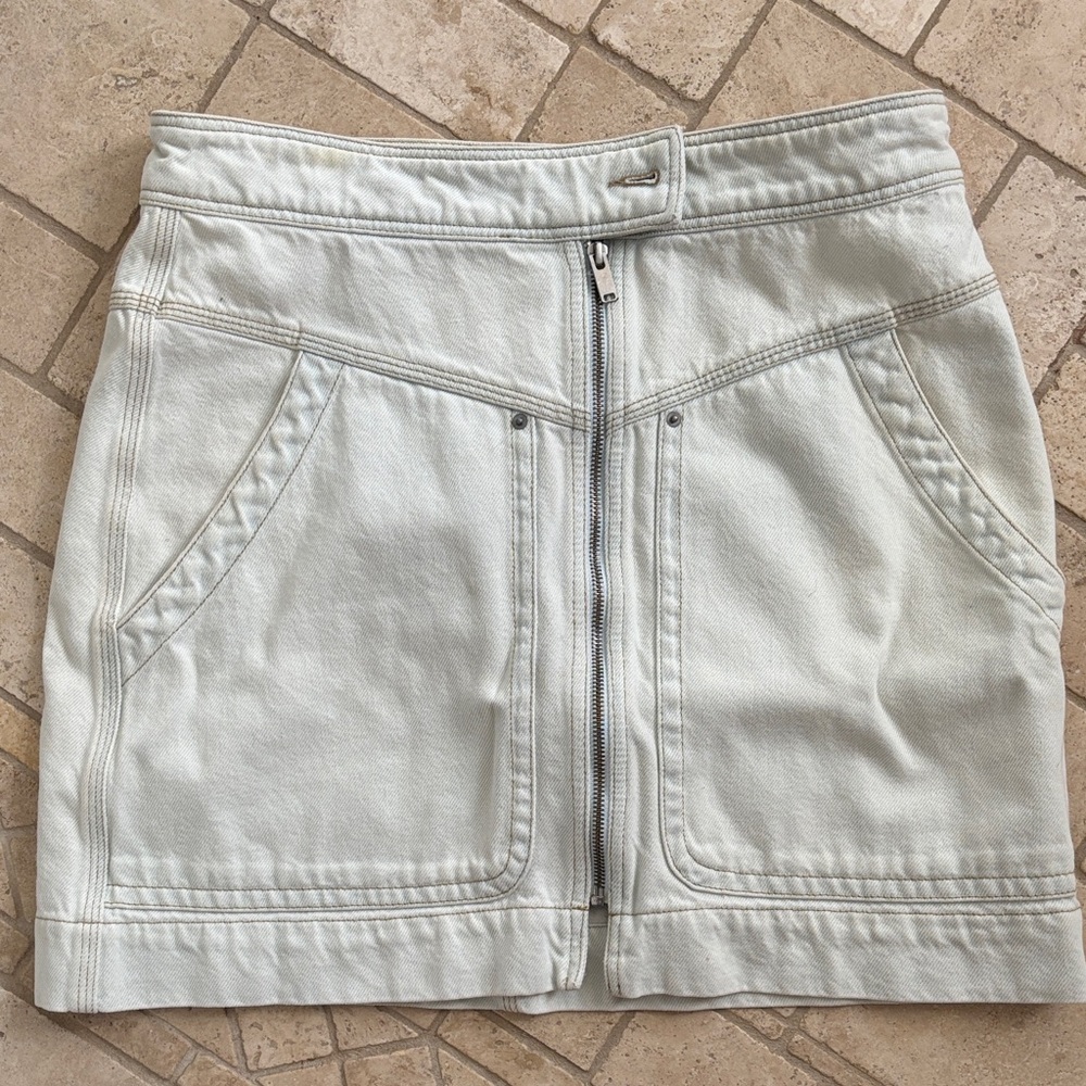 Women's Cream Mini Skirt